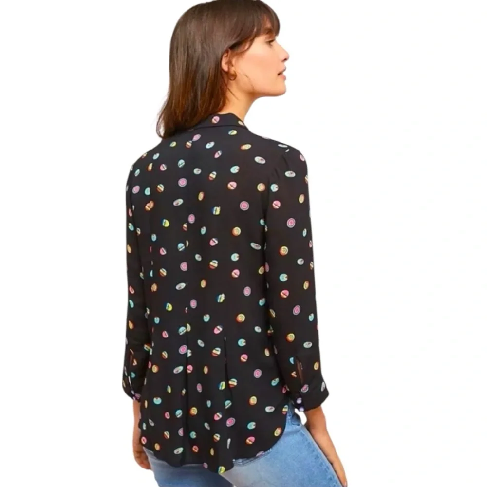 Anthropologie 13 of 52 Conversations Button Down Blouse size 6